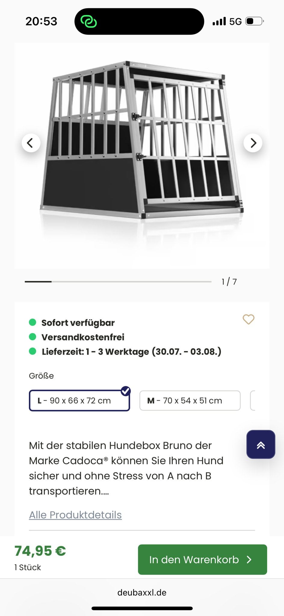 Stevige hondenbench, Ophalen, Zo goed als nieuw