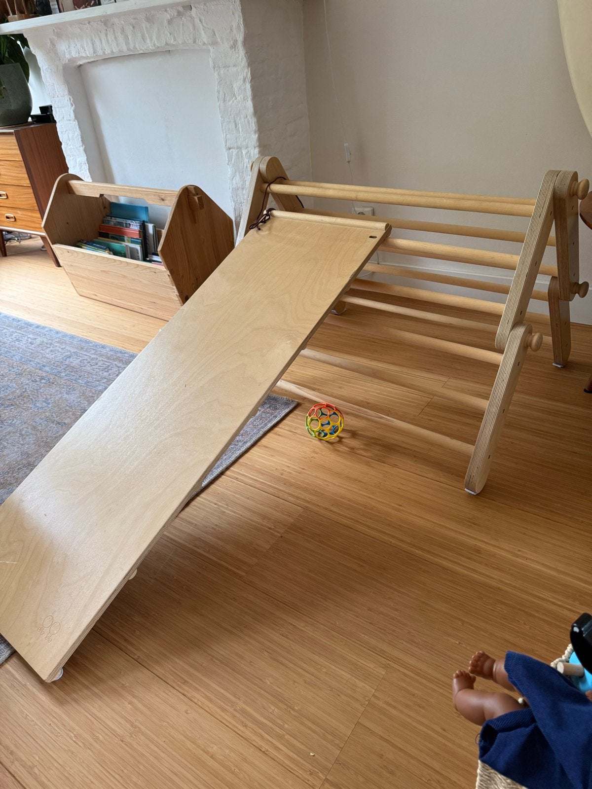 Houten Klimrek met Glijbaan - Elle Tete, Ophalen, Gebruikt