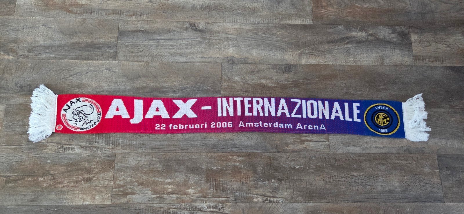 Sjaal Ajax - Internazionale, Ophalen of Verzenden, Zo goed als nieuw, Ajax, Vaantje of Sjaal