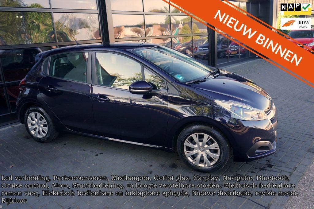 Peugeot 208 1.2 PureTech Blue Lion, Navi, CC, Airco, Carplay, Voorwielaandrijving, Stof, Gebruikt, 1199 cc