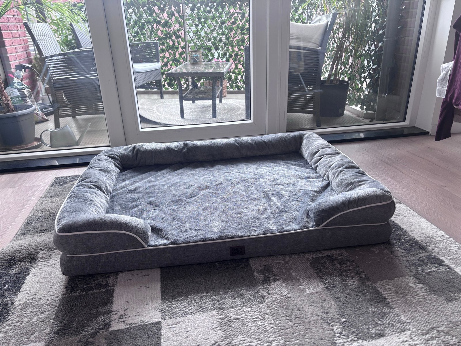 Orthopedisch hondenbed grijs, 85x115 cm, Dieren en Toebehoren, Ophalen, Zo goed als nieuw