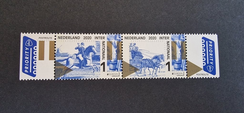 2020 NVPH 3845-3846 Europazegels Oude postroute. Postfris., Ophalen of Verzenden, Na 1940, Postfris