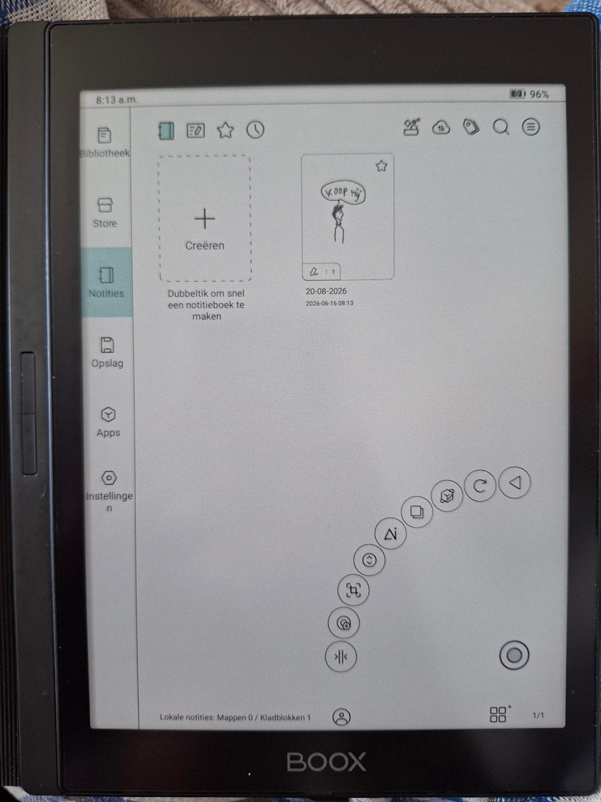 Boox Nova Air C (kleur), Computers en Software, E-readers, Ophalen, Zo goed als nieuw