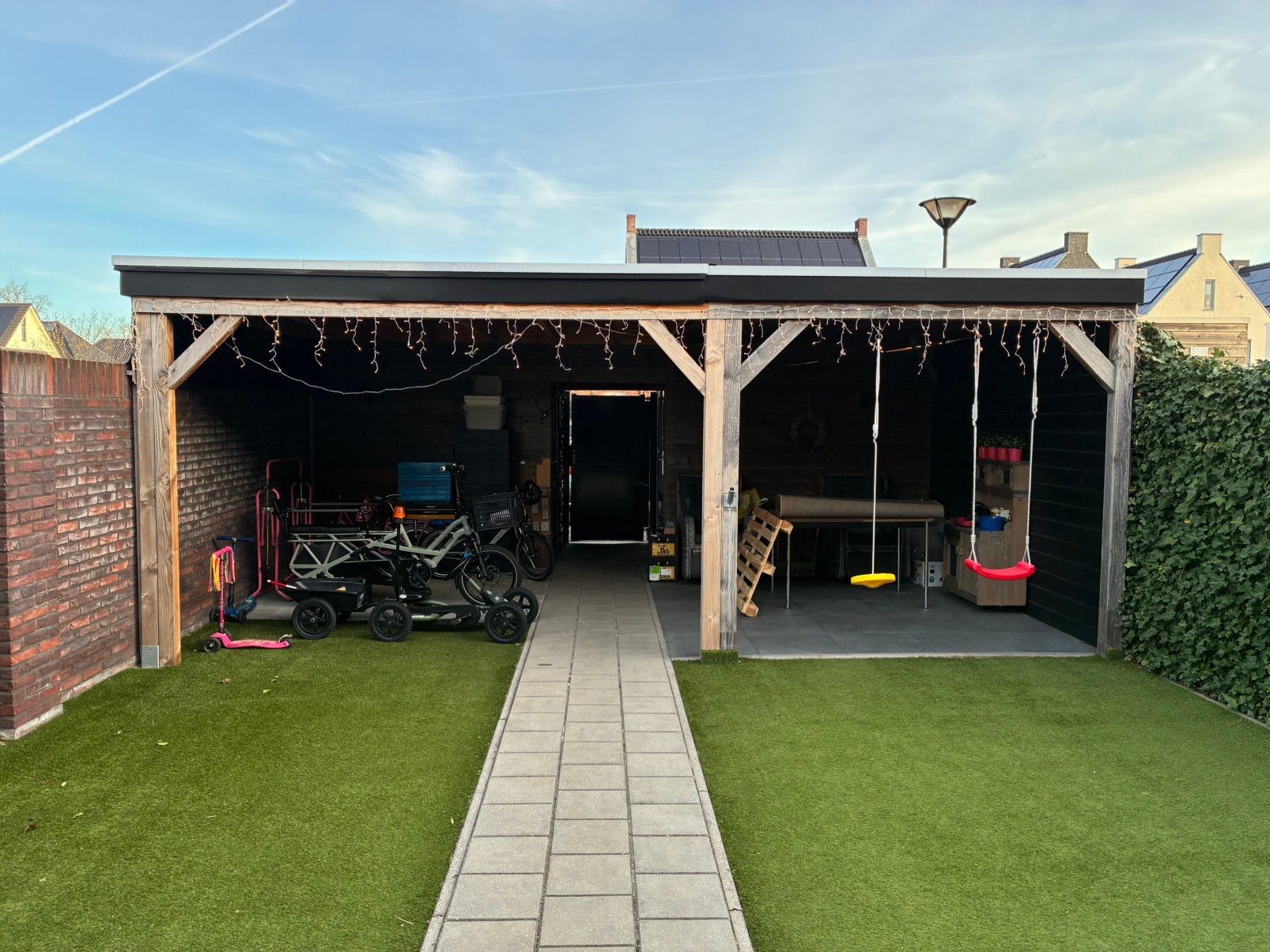 Grote stevige douglas overkapping, Ophalen, Zo goed als nieuw, Veranda