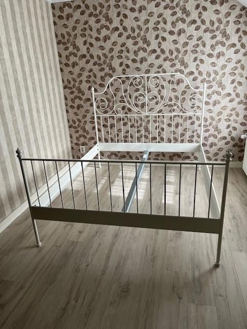 2 persoons bed, Ophalen, Wit, Tweepersoons, Zo goed als nieuw