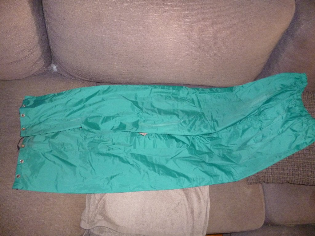 regenbroek groen ! maat L broek polyamide, Caravans en Kamperen, Regenkleding, Ophalen, Gebruikt, Regenponcho