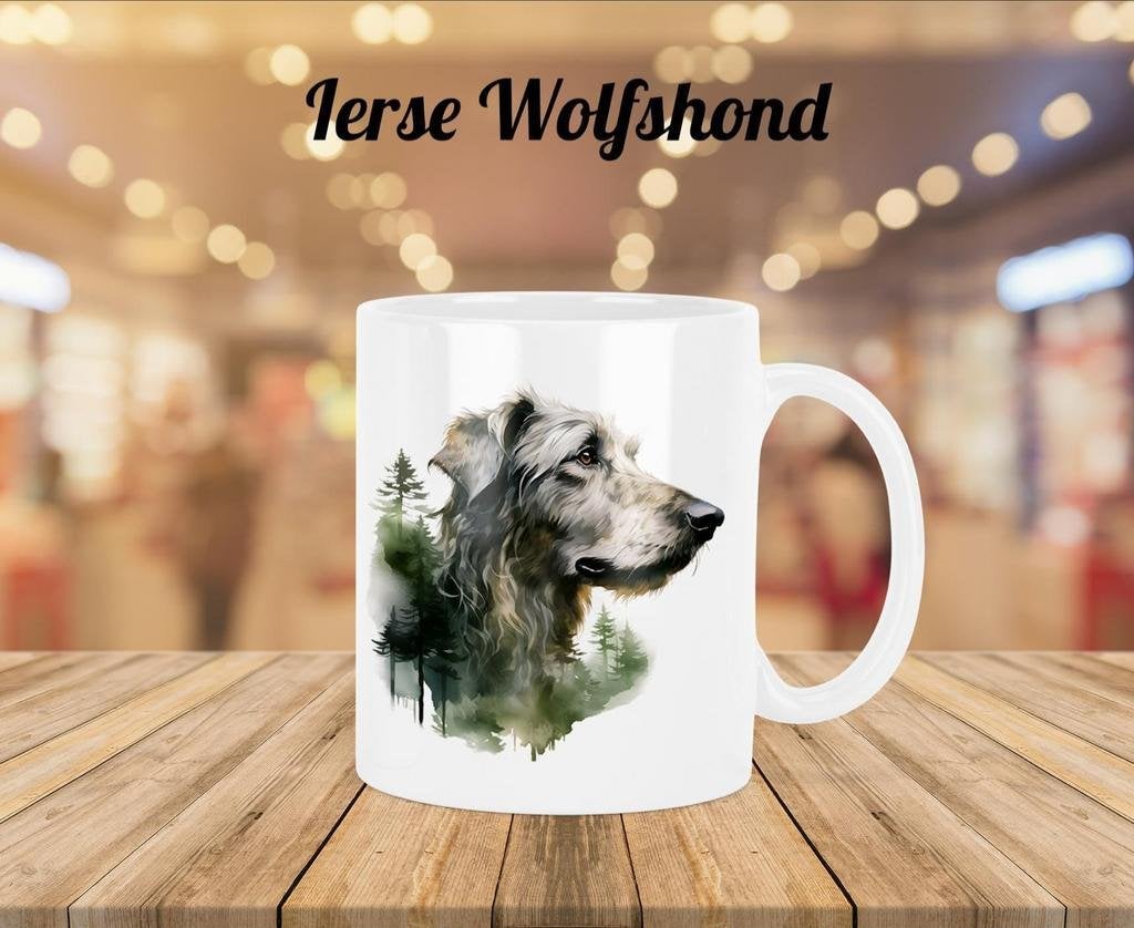 Ierse Wolfshond Profiel mok, Huis en Inrichting, Keuken | Servies, Nieuw, Kop(pen) en/of Schotel(s), Overige stijlen, Verzenden