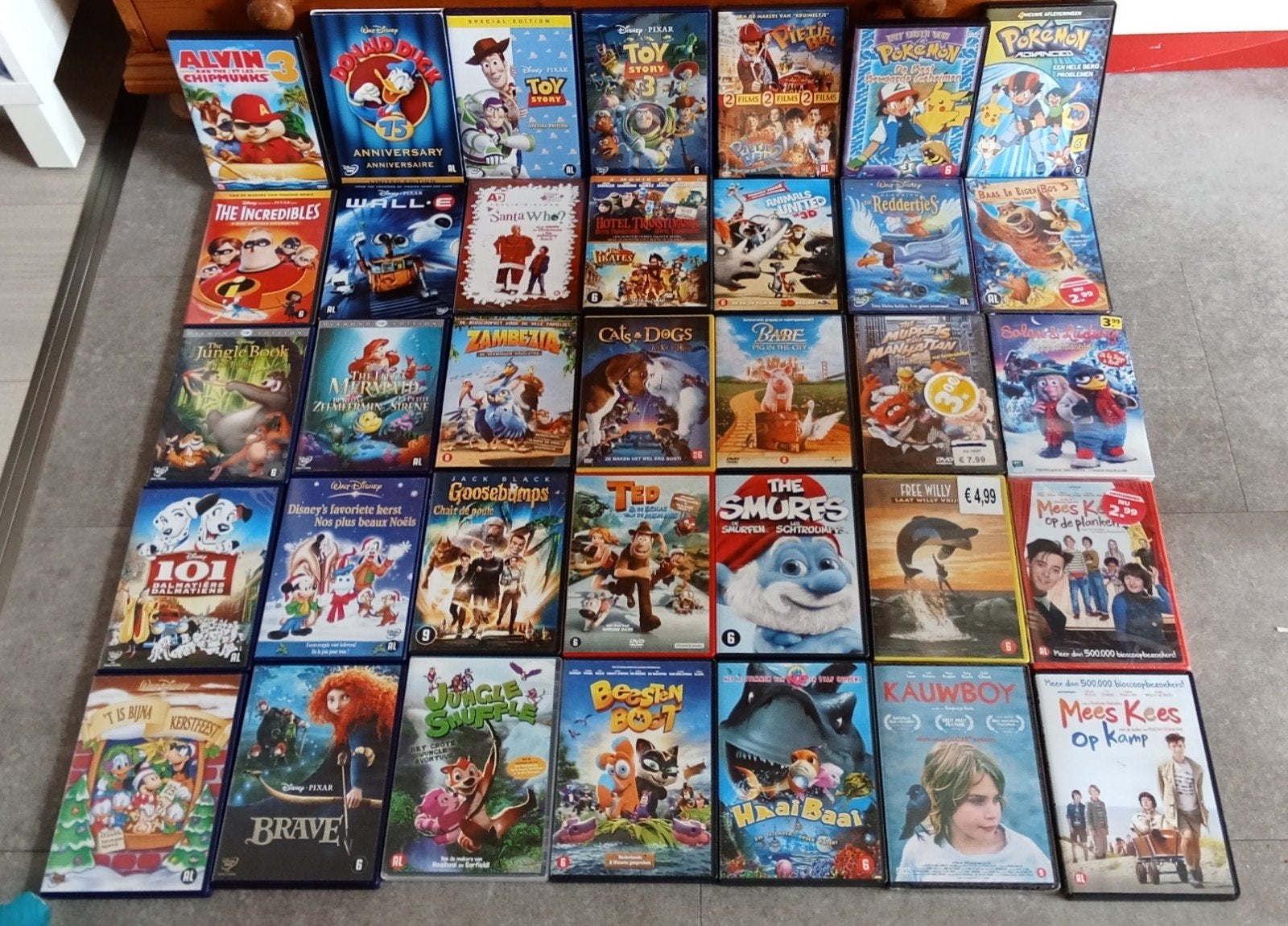 Grote collectie 50 kinderfilms op DVD izgst en nieuw, Gebruikt, Animatie, Alle leeftijden, Nederlands