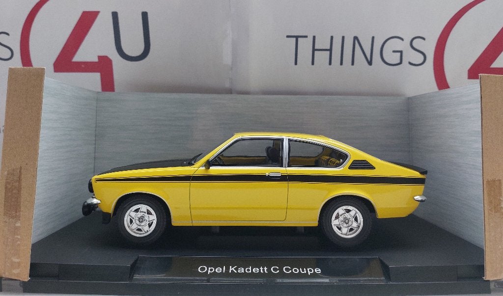 MCG 1:18 Opel Kadett C Coupe GT/E 1975 geel/matt zwart nieuw, Ophalen of Verzenden, Nieuw, Auto, Overige merken