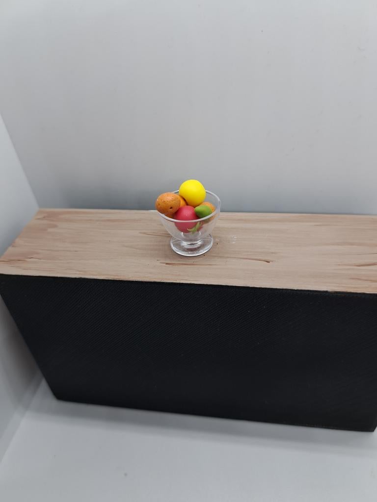 Fruitschaal 1:12, Huis en Inrichting, Woonaccessoires | Kisten, Ophalen of Verzenden, Nieuw, Minder dan 50 cm, Minder dan 50 cm