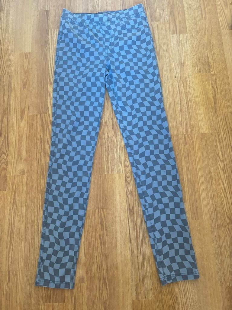 H&M geblokte spijkerlegging/tregging – maat 170, Broek, Meisje, H&M, Ophalen of Verzenden