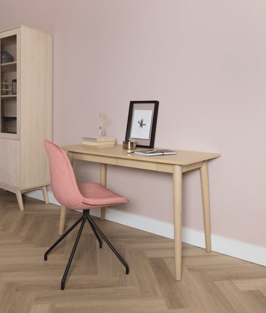 licht eikenhouten bureau/ kaptafel met lades 60 * 120 cm, Ophalen, 100 tot 150 cm, Zo goed als nieuw, Scandinavisch modern design