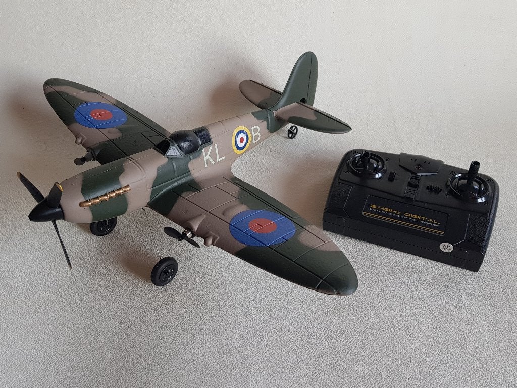 Volantex RC Vliegtuig Spitfire WW2 radiografisch bestuurbaar, Ophalen of Verzenden, Nieuw, Elektro, RTF (Ready to Fly)