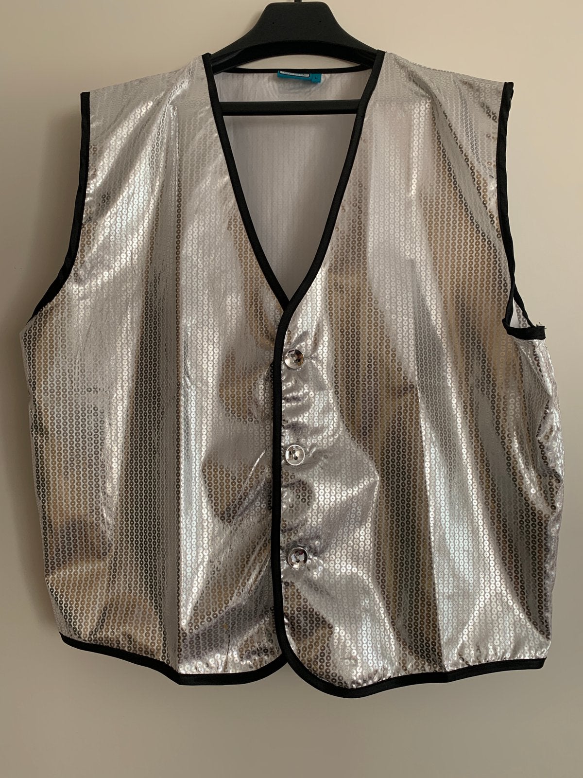 Zilveren gilet, Ophalen of Verzenden, Zo goed als nieuw, Maat 52/54 (L)
