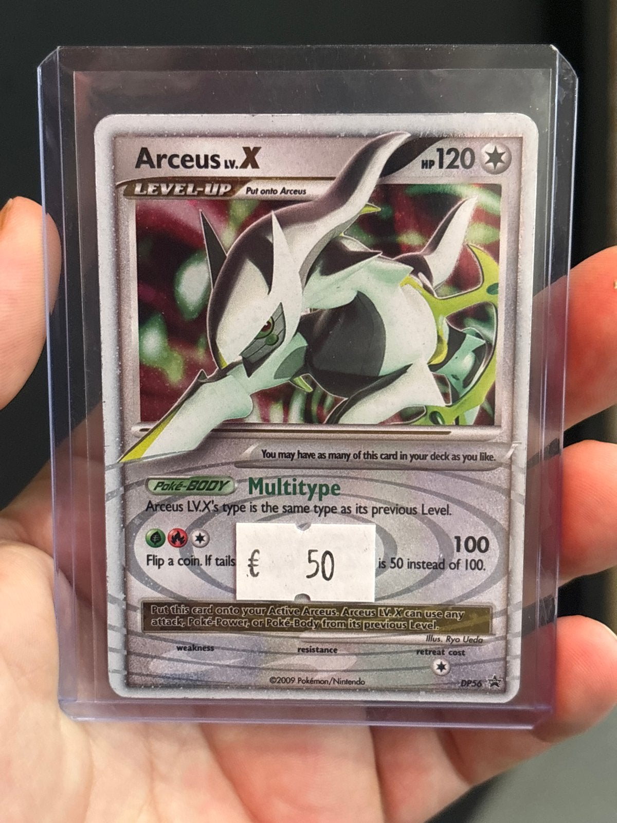 Pokémon Arceus LV.X Level-Up Kaart - 56 promo, Ophalen of Verzenden, Gebruikt, Losse kaart