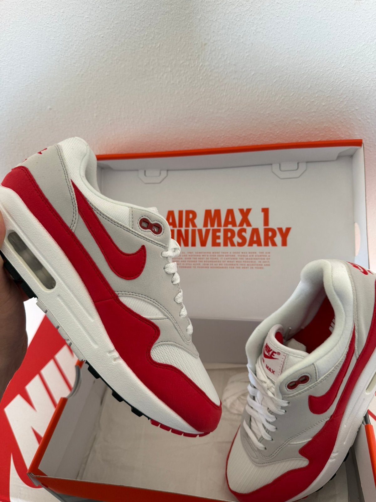 Air max 1 anniversary maat 42, Kleding | Heren, Schoenen, Ophalen, Overige kleuren, Nieuw, Sneakers of Gympen