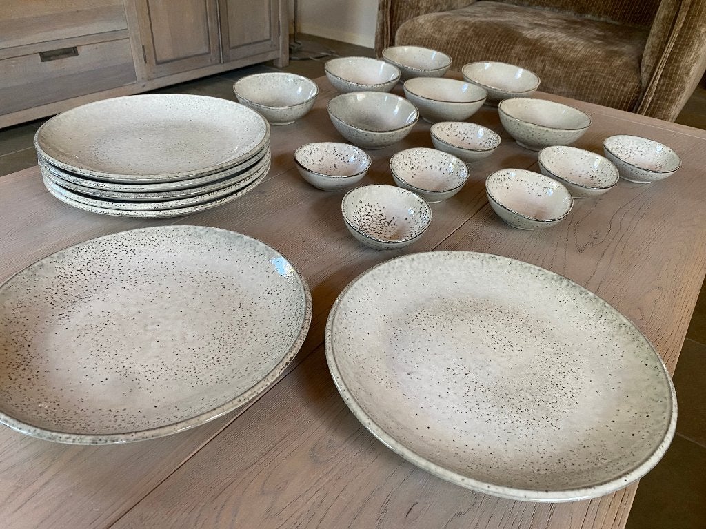 21-delig House Doctor Rustic Servies - Borden Kommen Bakjes, Ophalen, Zo goed als nieuw, Overige stijlen, Aardewerk