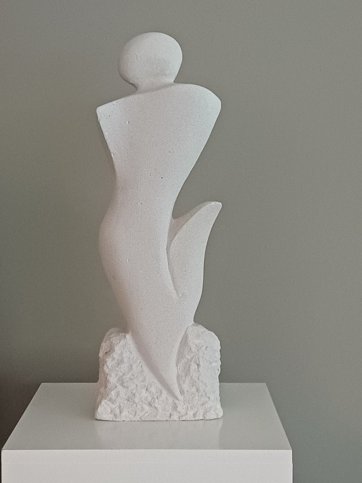 Abstract beeld van cellenbeton, Ophalen, 50 - 100 cm, Handgemaakt, Beeld