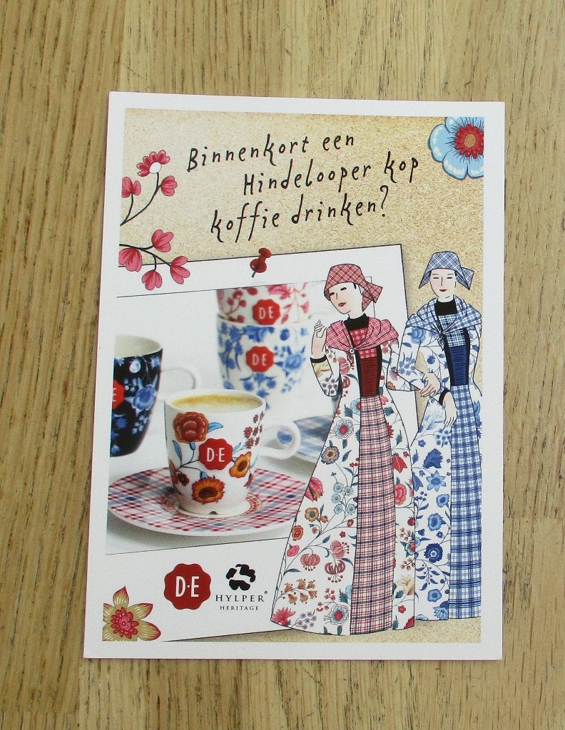 Ansichtkaart douwe egberts hinderlooper kop koffie, Verzamelen, Ophalen of Verzenden, Zo goed als nieuw, Overige typen