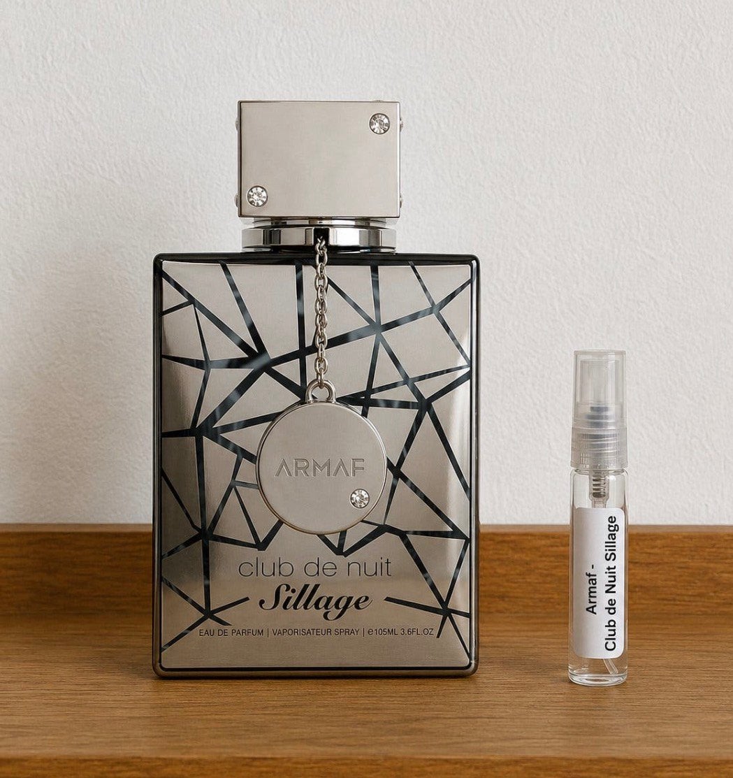 Samples: Armaf - Club de Nuit Sillage 1-5ml, Sieraden, Tassen en Uiterlijk, Uiterlijk | Parfum, Ophalen of Verzenden, Zo goed als nieuw