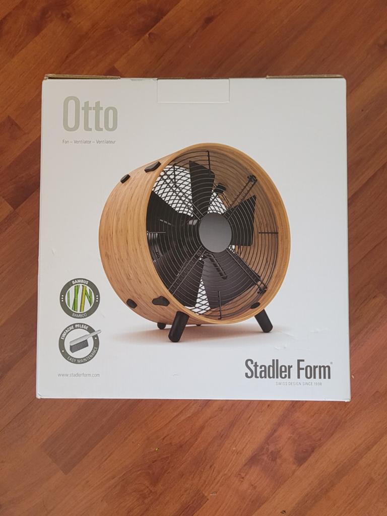 Stadler Form Otto Ventilator - Bamboe Design, Witgoed en Apparatuur, Ventilatoren, Zo goed als nieuw, Vloerventilator, Ophalen of Verzenden