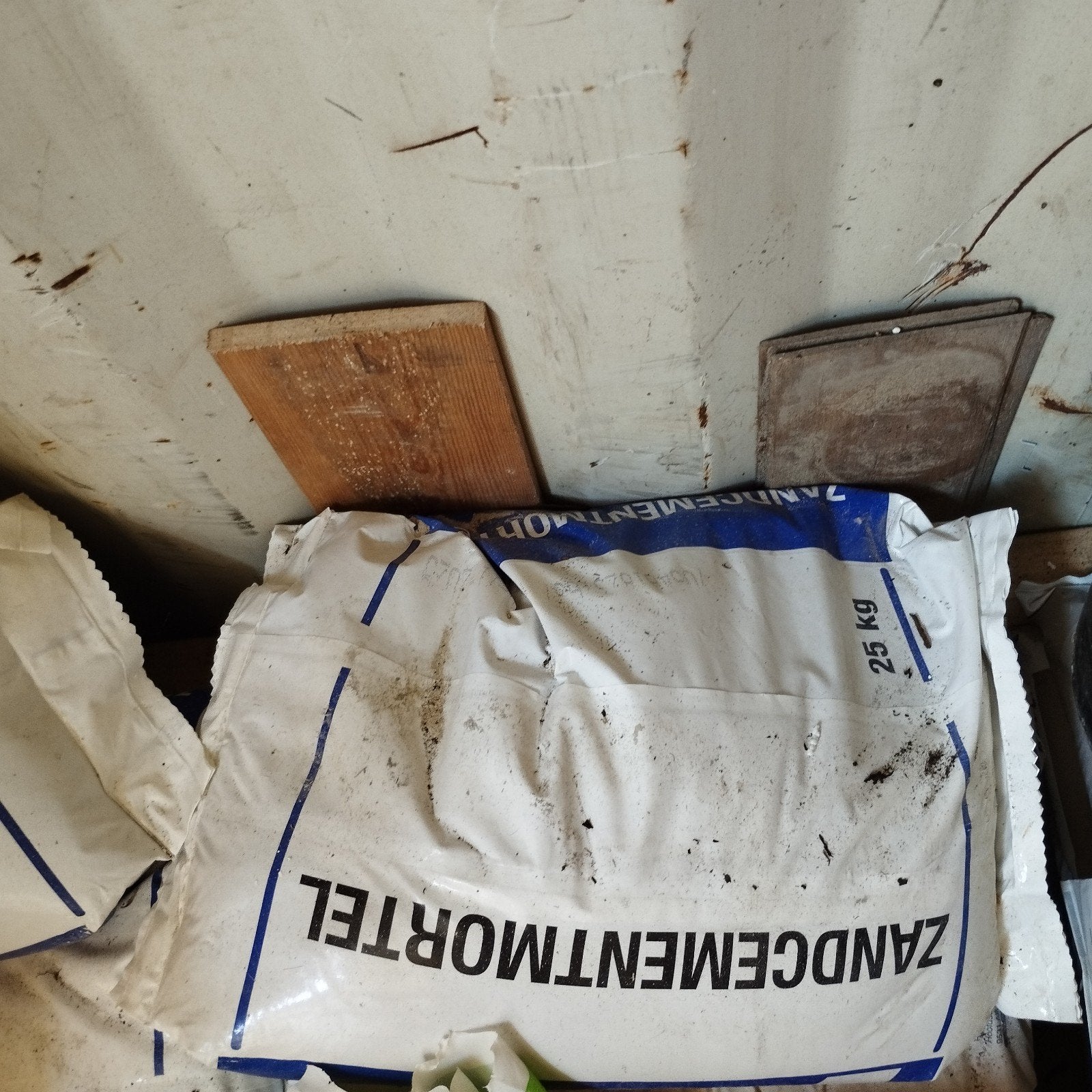 zandcement mortel 25 kg, Ophalen