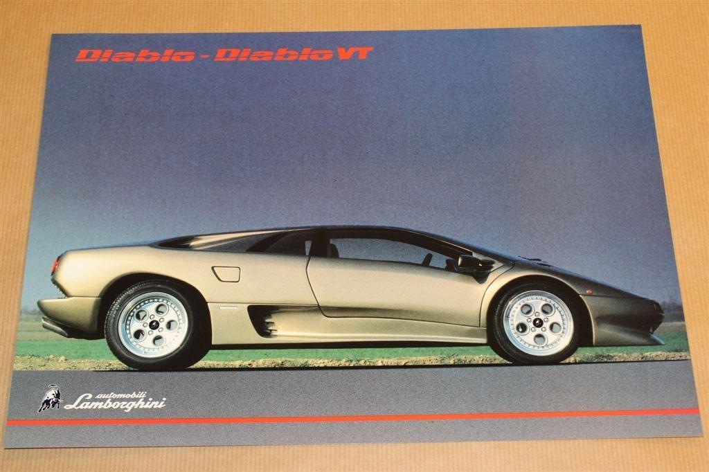 Zeldzame folder - Lamborghini -Diablo VT - 1995, Ophalen of Verzenden, Zo goed als nieuw, Overige merken