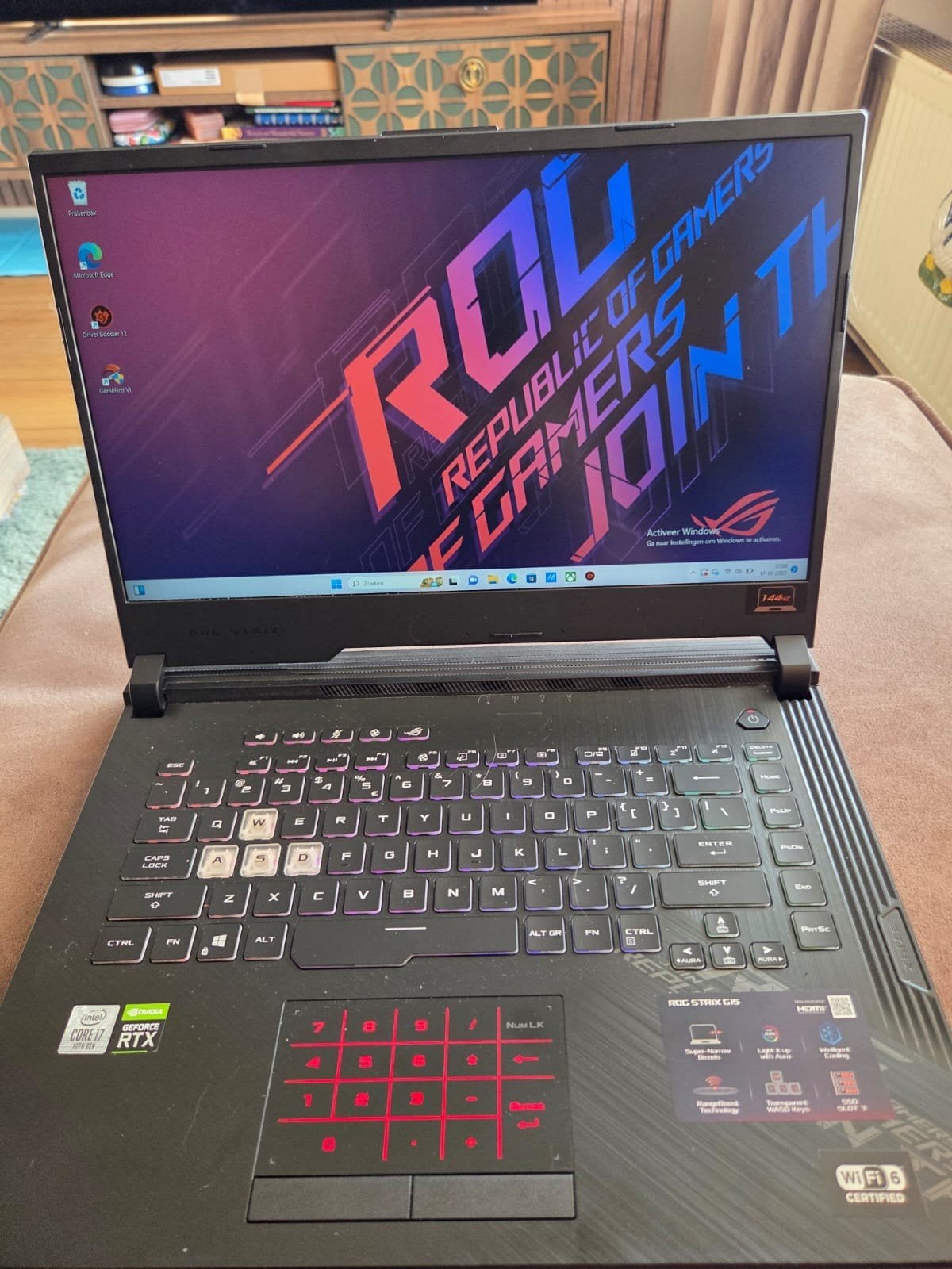 ROG strix G15 game laptop, Ophalen, Met videokaart, 2 tot 3 Ghz, Asus ROG Strix G15