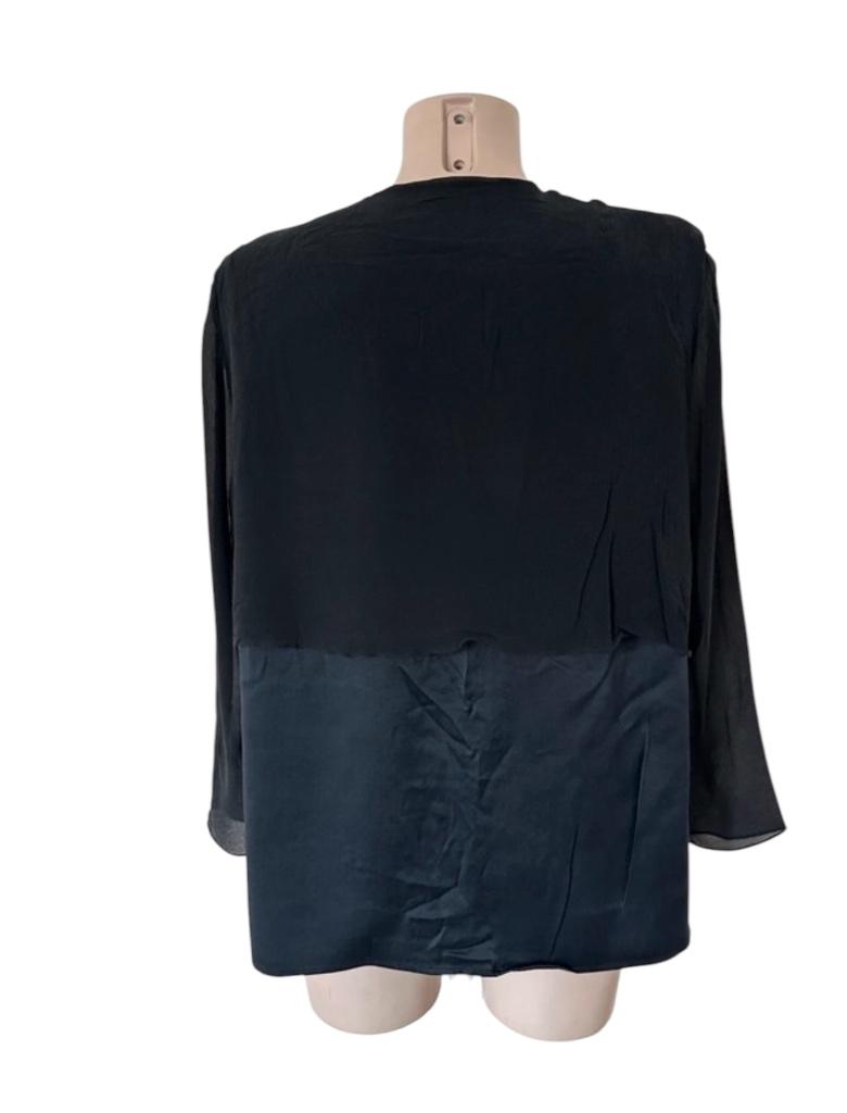 Akris blouse L, Verzenden, Zwart, Zo goed als nieuw
