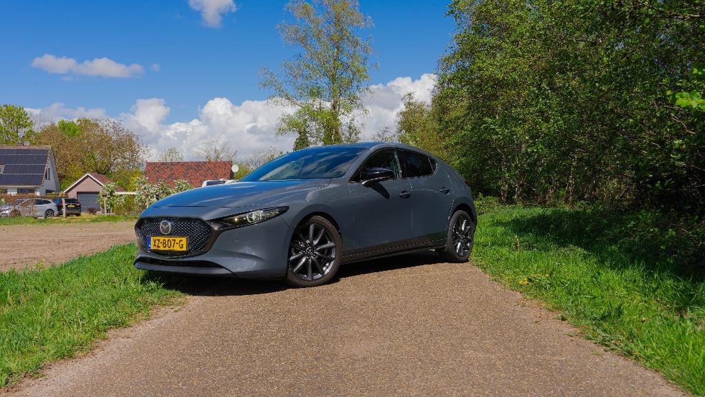Mazda 3 Skyactiv-g 122pk 2019 Grijs, Auto's, Mazda, Particulier, ABS, Achteruitrijcamera, Adaptieve lichten, Adaptive Cruise Control