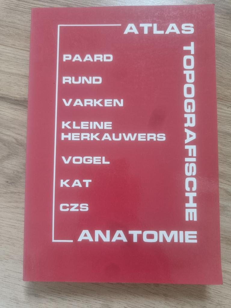 Atlas Topografische Anatomie Paard Rund Varken Vogel Kat, Boeken, Onbekend, Zo goed als nieuw, Beta, HBO