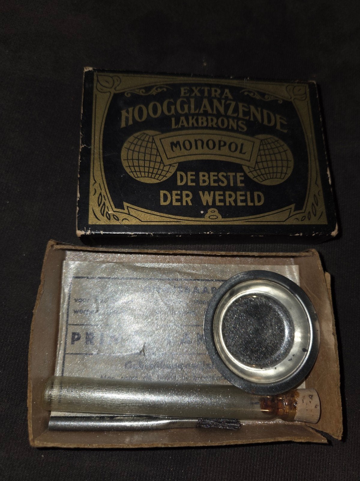 Antieke Monopol Lakbrons Set - Extra Hoogglanzend, Ophalen of Verzenden