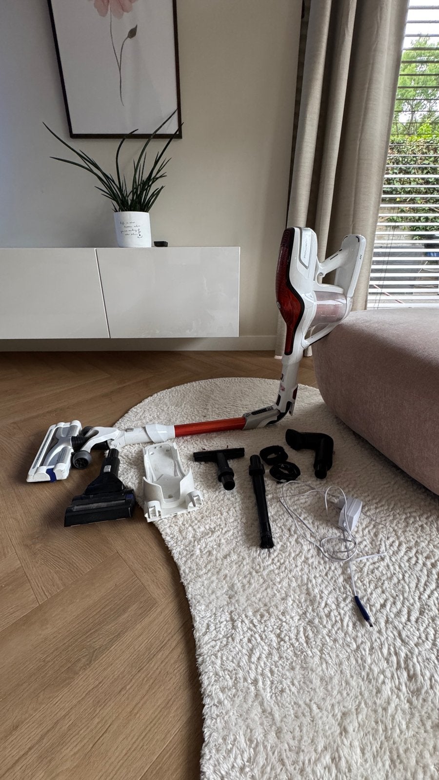 Rowenta Air Force Flex 560 RH9474 Steelstofzuiger met access, Witgoed en Apparatuur, Gebruikt, Draadloos, Reservoir, Steelstofzuiger