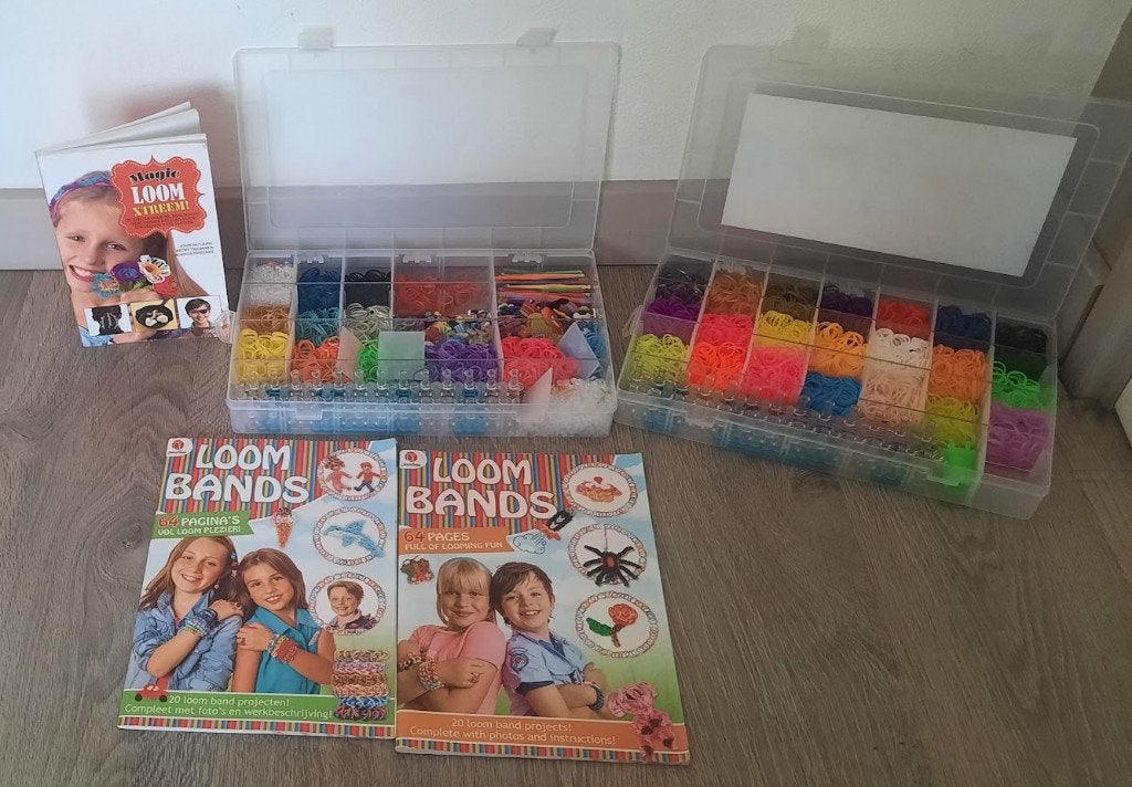 Leuke set met diverse loom spullen, Gebruikt, Meerkleurig, Ophalen of Verzenden, Rubber