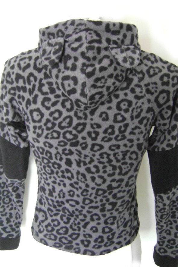 hoodie fleece jas panther print gothic cosplay kawaii emo, Kat panther goth, Zo goed als nieuw, Maat 34 (XS) of kleiner, Meerkleurig