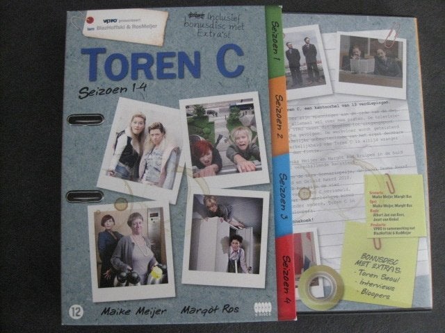 TOREN C - SEIZOEN 1 + 2 + 3 en 4 in een 5-DVD BOX, Vanaf 12 jaar, Ophalen, Zo goed als nieuw, Komedie