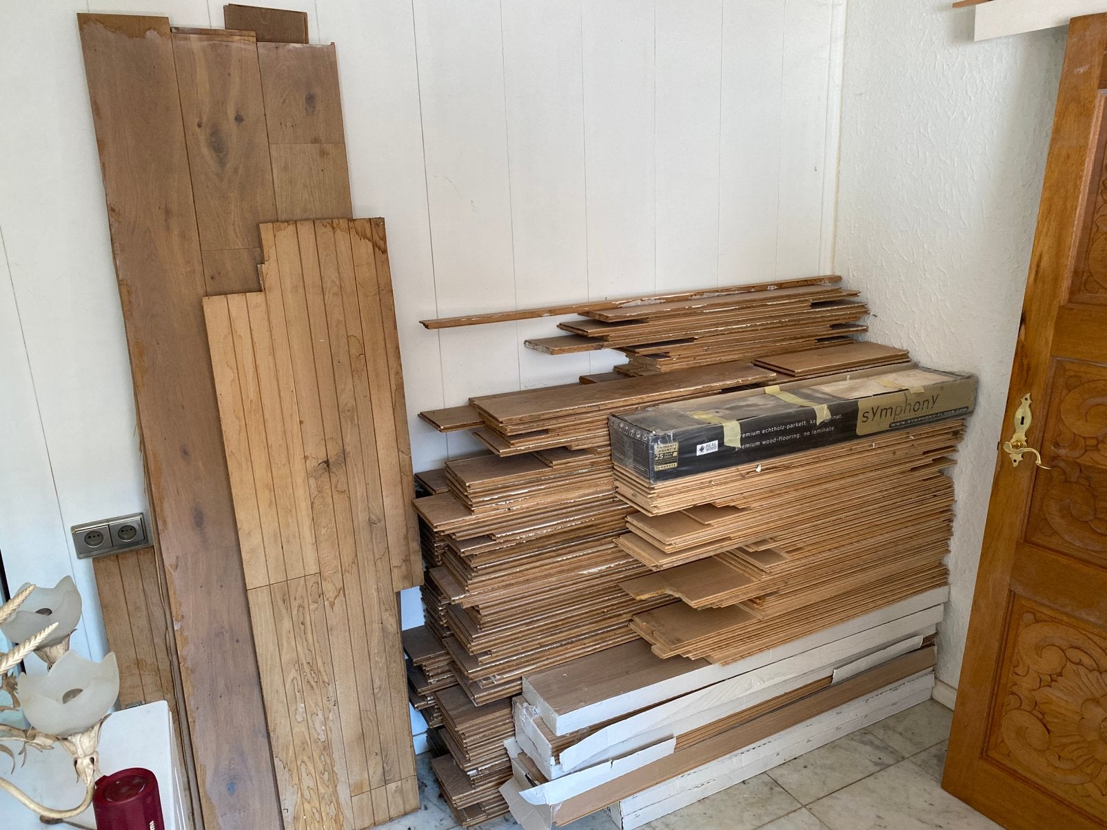 Massief eikenhouten vloerdelen, Gebruikt, 10 m² of meer, 10 tot 30 cm, Hout