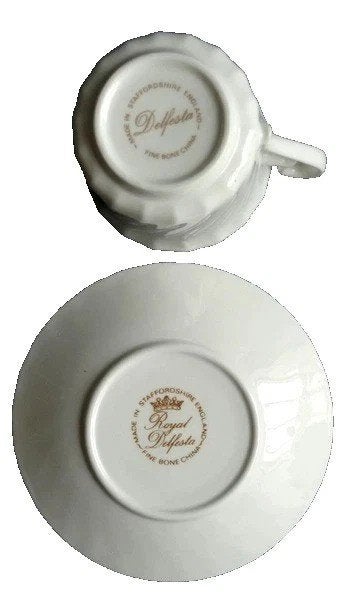 Delfesta Staffordshire Engeland kop en schotel wit H6, Coolsingel 104, 3011 AG Rotterdam, Netherlands, Zo goed als nieuw, Noidea@gmail.com