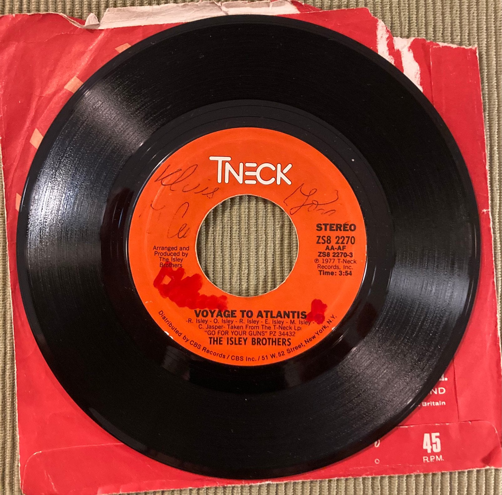 Vinyl single The Isley Brothers - Voyage to Atlantis, Gebruikt, 7 inch, Ophalen of Verzenden, R&B en Soul