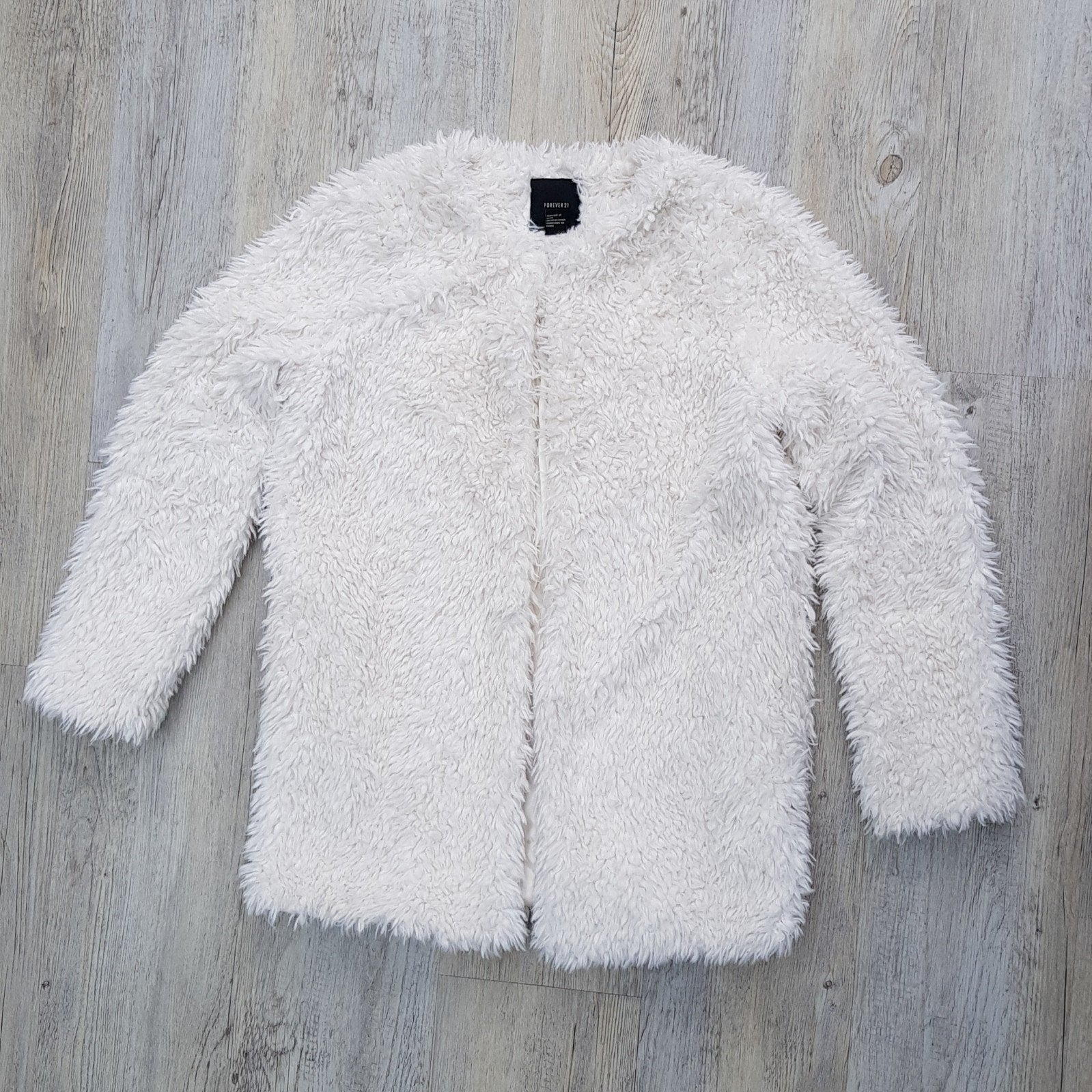 Forever 21 faux fur jas/vest maat S bershka, Kleding | Dames, Wit, Ophalen of Verzenden, Zo goed als nieuw, Forever 21
