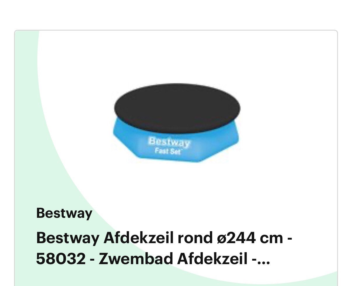 Afdekzeil zwembad, Ophalen, Zo goed als nieuw, Afdekzeil
