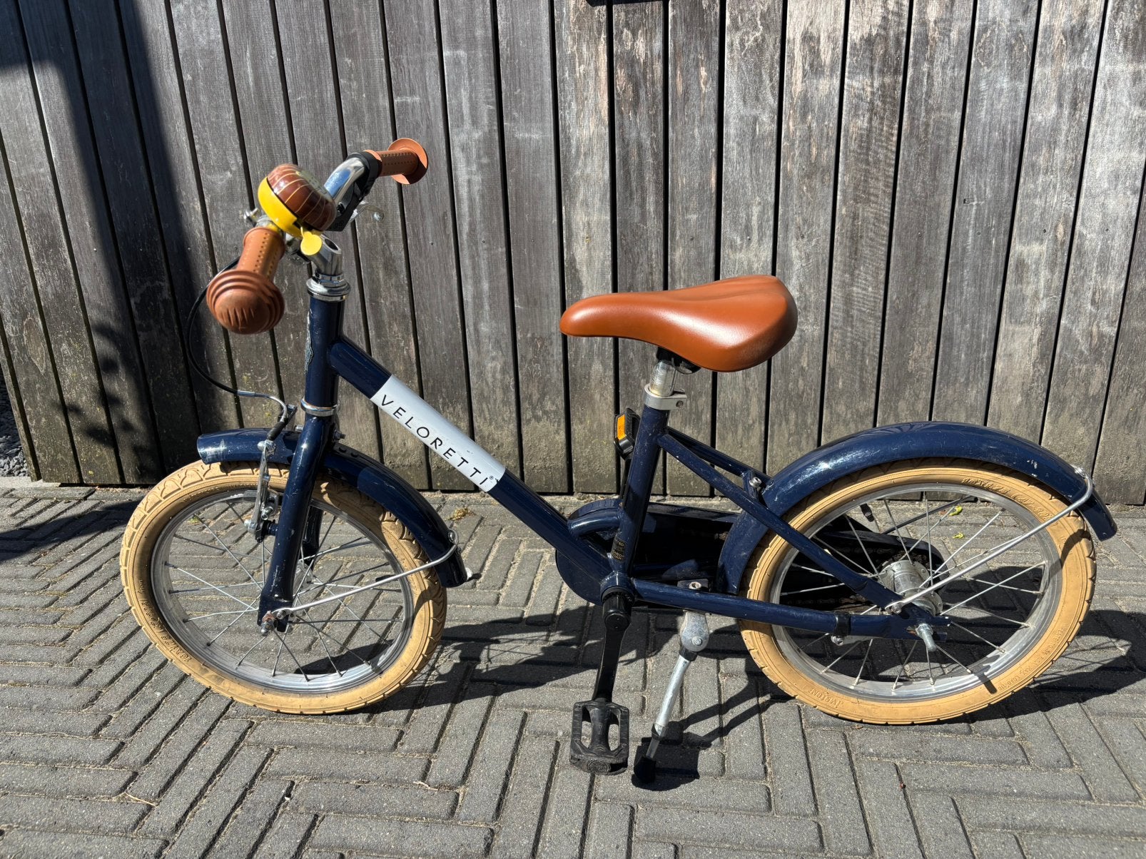 Veloretti maxi 16 inch blauw, Ophalen, Zo goed als nieuw, 16 tot 20 inch, Zijwieltjes