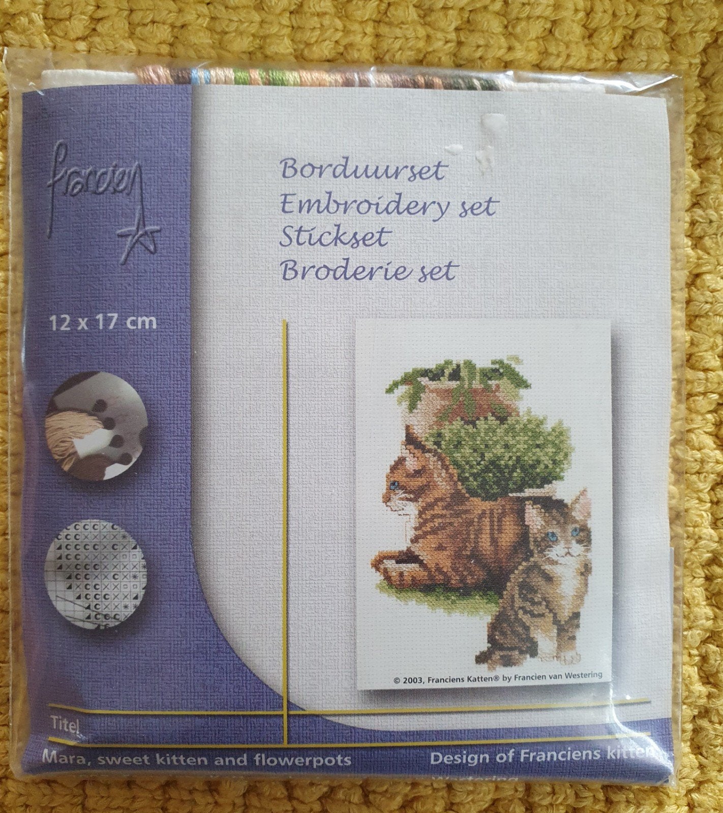 nieuw! zeldzaam Lanarte borduurpakket 2003 - kitten Mara, Verzenden, Nieuw, Borduurpakket
