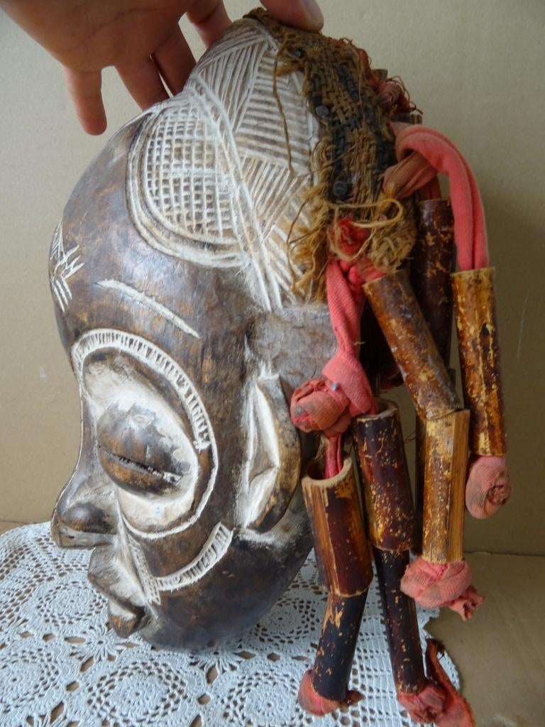 Afrikaans masker Chokwe masker Angola of Congo 36cm 1970, Antiek en Kunst, Ophalen of Verzenden