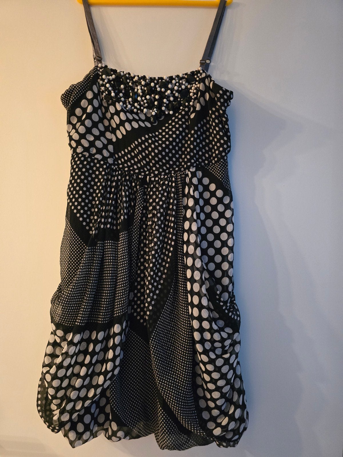 Mooie Steps korte jurk met kralenkraag en polkadots, maat 36, Ophalen of Verzenden