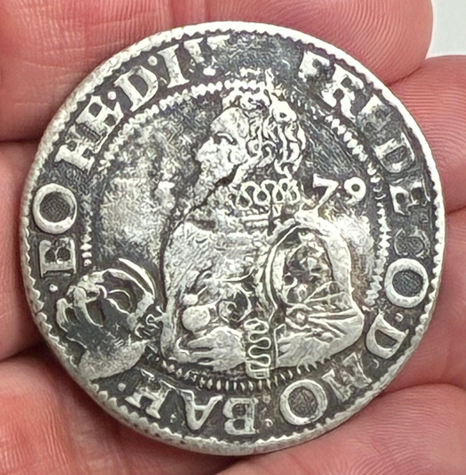 Uiterst zeldzame daalder Hedel, Frederik van de Bergh 1578, Ophalen of Verzenden, Vóór koninkrijk, Zilver