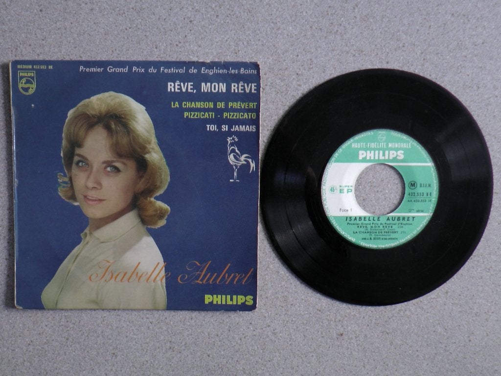 Isabelle Aubret - Reve mon reve VINYL SINGLE EP, Fotohoes, Ophalen of Verzenden, 7 inch, EP