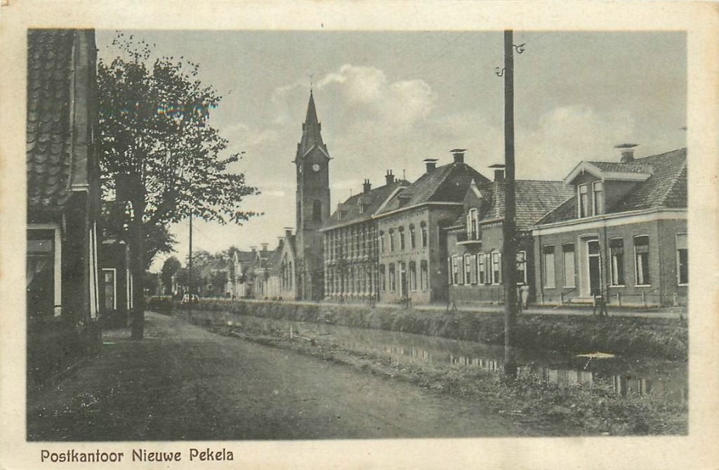 702-001-025 Nieuwe Pekela Postkantoor, Verzamelen, Ansichtkaarten | Nederland, Verzenden, Voor 1920, Groningen