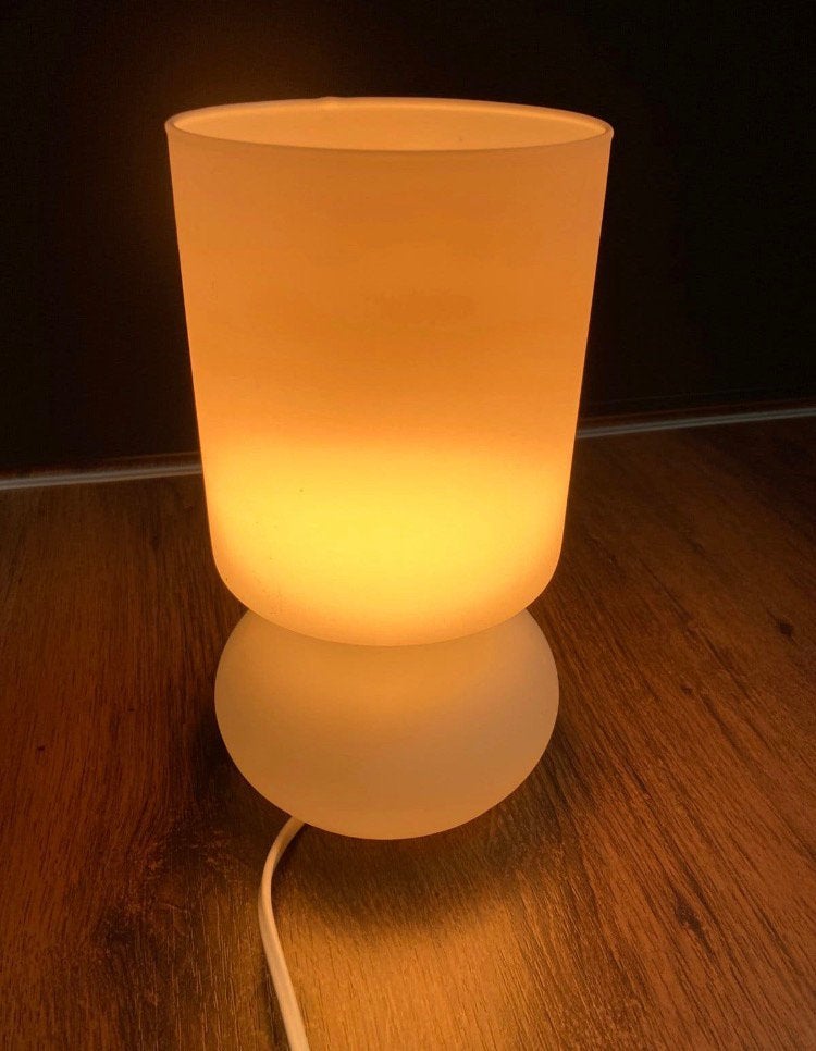 mushroom tafellamp Lykta Ikea mat wit van stevig glas, Ophalen