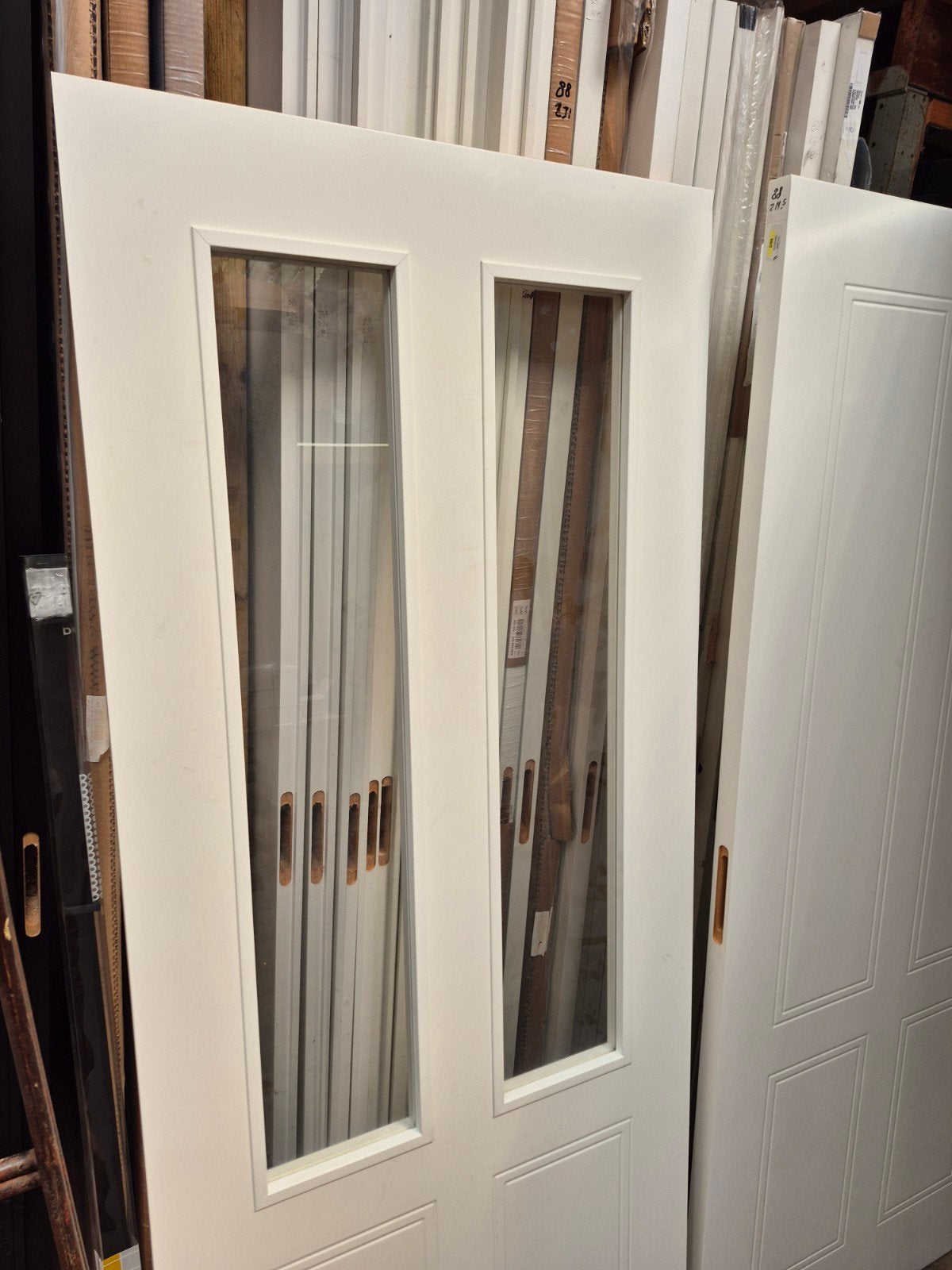88x211,5cm binnendeur stomp ral9010 incl blank glas, Doe-het-zelf en Verbouw, Deuren en Horren, Ophalen, 80 tot 100 cm, ., Binnendeur